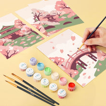 Load image into Gallery viewer, Mini Paint by numbers 15x20cm (6 pieces) - Spirit of Japan