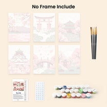 Load image into Gallery viewer, Mini Paint by numbers 15x20cm (6 pieces) - Spirit of Japan