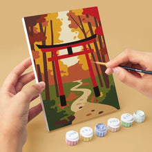 Load image into Gallery viewer, Mini Paint by numbers 15x20cm (6 pieces) - Serene Japan