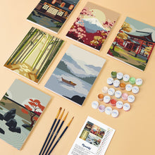 Load image into Gallery viewer, Mini Paint by numbers 15x20cm (6 pieces) - Zen Landscapes