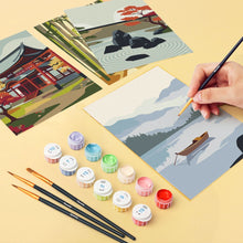 Load image into Gallery viewer, Mini Paint by numbers 15x20cm (6 pieces) - Zen Landscapes
