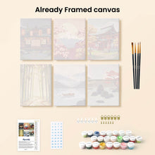 Load image into Gallery viewer, Mini Paint by numbers 15x20cm (6 pieces) - Zen Landscapes
