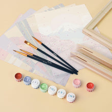 Load image into Gallery viewer, Mini Paint by numbers 15x20cm (6 pieces) - Sunset in Japan