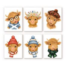 Load image into Gallery viewer, Mini Paint by numbers 15x20cm (6 pieces) - Little Moo Friends Figured'Art