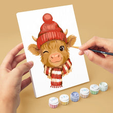 Load image into Gallery viewer, Mini Paint by numbers 15x20cm (6 pieces) - Little Moo Friends