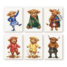 Load image into Gallery viewer, Mini Paint by numbers 15x20cm (6 pieces) - Scottish Farm Friends Figured'Art
