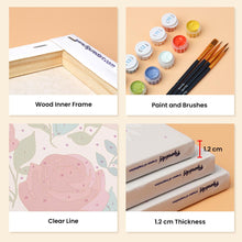 Load image into Gallery viewer, Mini Paint by numbers 15x20cm (6 pieces) - Blooming Emotions 1
