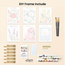 Load image into Gallery viewer, Mini Paint by numbers 15x20cm (6 pieces) - Blooming Emotions 2