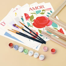 Load image into Gallery viewer, Mini Paint by numbers 15x20cm (6 pieces) - Blooming Emotions 3