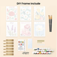 Load image into Gallery viewer, Mini Paint by numbers 15x20cm (6 pieces) - Blooming Emotions 3