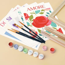 Load image into Gallery viewer, Mini Paint by numbers 15x20cm (6 pieces) - Blooming Emotions 4