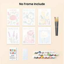 Load image into Gallery viewer, Mini Paint by numbers 15x20cm (6 pieces) - Blooming Emotions 4