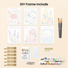 Load image into Gallery viewer, Mini Paint by numbers 15x20cm (6 pieces) - Blooming Emotions 4