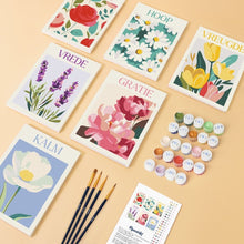 Load image into Gallery viewer, Mini Paint by numbers 15x20cm (6 pieces) - Blooming Emotions 5