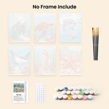 Load image into Gallery viewer, Mini Paint by numbers 15x20cm (6 pieces) - Ocean Treasures
