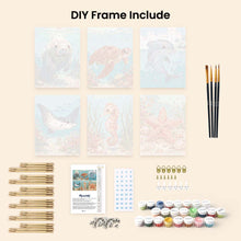 Load image into Gallery viewer, Mini Paint by numbers 15x20cm (6 pieces) - Ocean Treasures