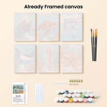 Load image into Gallery viewer, Mini Paint by numbers 15x20cm (6 pieces) - Ocean Treasures