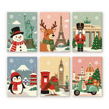 Load image into Gallery viewer, Mini Paint by numbers 15x20cm (6 pieces) - Holiday Destinations Figured'Art