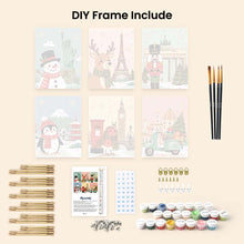 Load image into Gallery viewer, Mini Paint by numbers 15x20cm (6 pieces) - Holiday Destinations