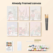 Load image into Gallery viewer, Mini Paint by numbers 15x20cm (6 pieces) - Holiday Destinations