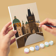 Load image into Gallery viewer, Mini Paint by numbers 15x20cm (6 pieces) - Winter Village Collection