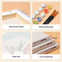 Load image into Gallery viewer, Mini Paint by numbers 15x20cm (6 pieces) - Winter Village Collection