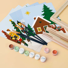 Load image into Gallery viewer, Mini Paint by numbers 15x20cm (6 pieces) - Christmas in Europe