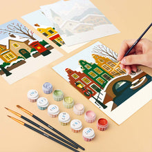 Load image into Gallery viewer, Mini Paint by numbers 15x20cm (6 pieces) - Christmas in Europe