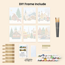 Load image into Gallery viewer, Mini Paint by numbers 15x20cm (6 pieces) - Christmas in Europe