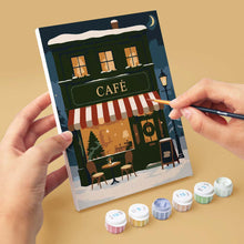 Load image into Gallery viewer, Mini Paint by numbers 15x20cm (6 pieces) - Festive Village