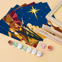 Load image into Gallery viewer, Mini Paint by numbers 15x20cm (6 pieces) - The Nativity Story