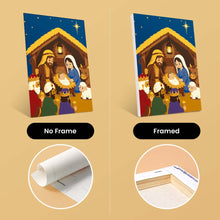Load image into Gallery viewer, Mini Paint by numbers 15x20cm (6 pieces) - The Nativity Story