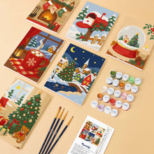 Load image into Gallery viewer, Mini Paint by numbers 15x20cm (6 pieces) - Christmas Memories