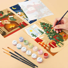 Load image into Gallery viewer, Mini Paint by numbers 15x20cm (6 pieces) - Christmas Memories