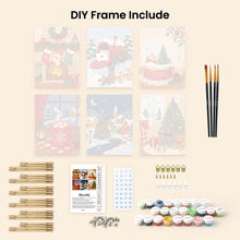 Load image into Gallery viewer, Mini Paint by numbers 15x20cm (6 pieces) - Christmas Memories