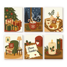 Load image into Gallery viewer, Mini Paint by numbers 15x20cm (6 pieces) - Festive Winter Moments Figured'Art