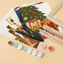 Load image into Gallery viewer, Mini Paint by numbers 15x20cm (6 pieces) - Festive Winter Moments