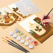 Load image into Gallery viewer, Mini Paint by numbers 15x20cm (6 pieces) - Festive Winter Moments