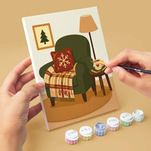 Load image into Gallery viewer, Mini Paint by numbers 15x20cm (6 pieces) - Festive Winter Moments