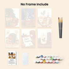 Load image into Gallery viewer, Mini Paint by numbers 15x20cm (6 pieces) - Festive Winter Moments