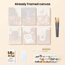 Load image into Gallery viewer, Mini Paint by numbers 15x20cm (6 pieces) - Festive Winter Moments