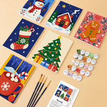 Load image into Gallery viewer, Mini Paint by numbers 15x20cm (6 pieces) - Festive Winter Favorites