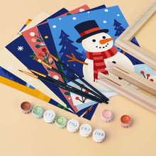 Load image into Gallery viewer, Mini Paint by numbers 15x20cm (6 pieces) - Festive Winter Favorites