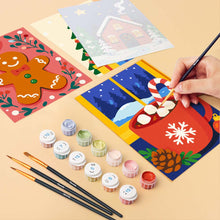 Load image into Gallery viewer, Mini Paint by numbers 15x20cm (6 pieces) - Festive Winter Favorites