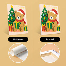 Load image into Gallery viewer, Mini Paint by numbers 15x20cm (6 pieces) - Christmas Teddy Bears