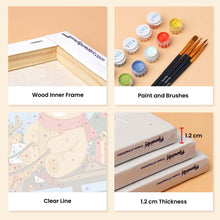 Load image into Gallery viewer, Mini Paint by numbers 15x20cm (6 pieces) - Christmas Teddy Bears
