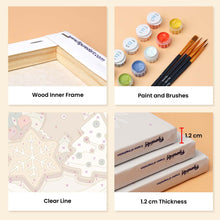 Load image into Gallery viewer, Mini Paint by numbers 15x20cm (6 pieces) - Christmas Sweets