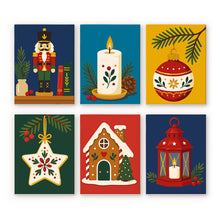 Load image into Gallery viewer, Mini Paint by numbers 15x20cm (6 pieces) - Christmas Traditions Figured'Art