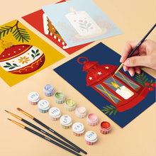 Load image into Gallery viewer, Mini Paint by numbers 15x20cm (6 pieces) - Christmas Traditions