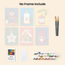 Load image into Gallery viewer, Mini Paint by numbers 15x20cm (6 pieces) - Christmas Traditions